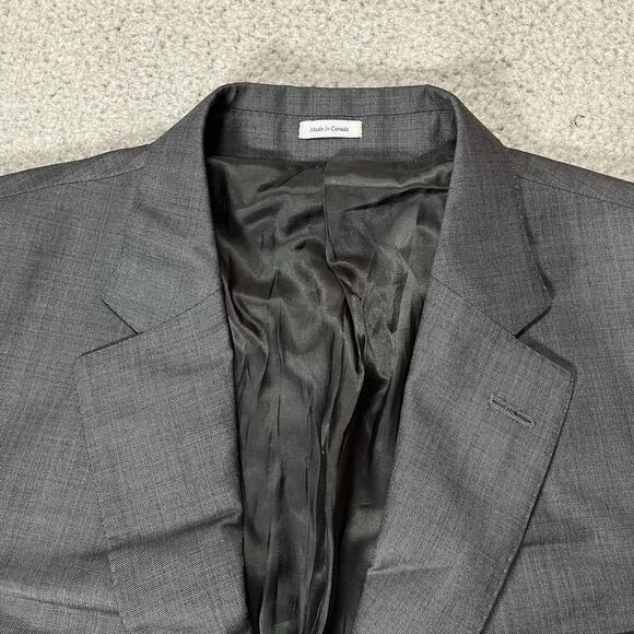 Peter Millar Blazer Men 46 R Gray Wool Union Canada 2 Button Jacket Sport Coat - Picture 8 of 16
